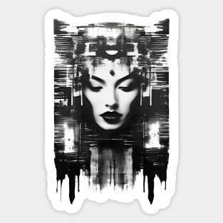 Woman Face Street Art Fashion Sticker